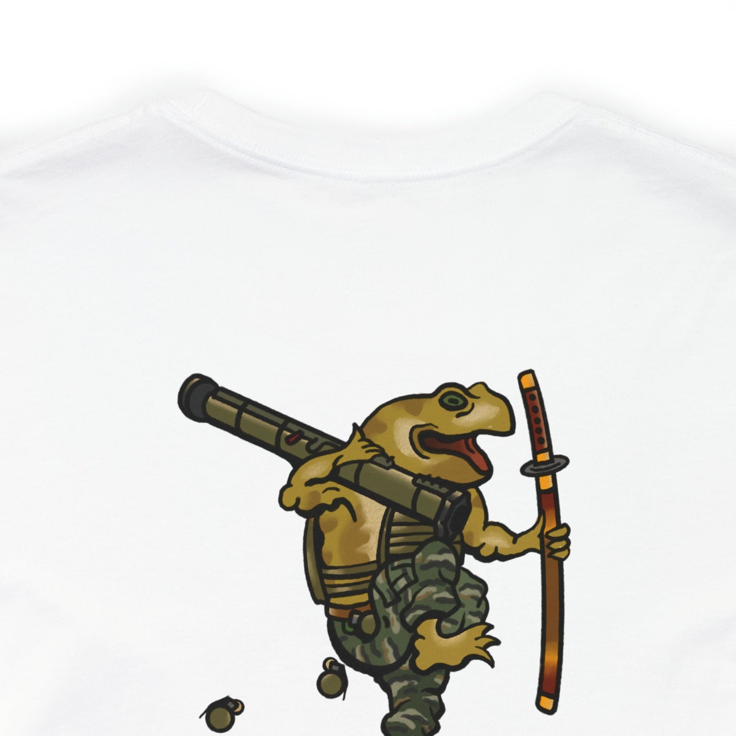 AT4 Rocket and Sword Frog - Back Print - Short Sleeve Tee