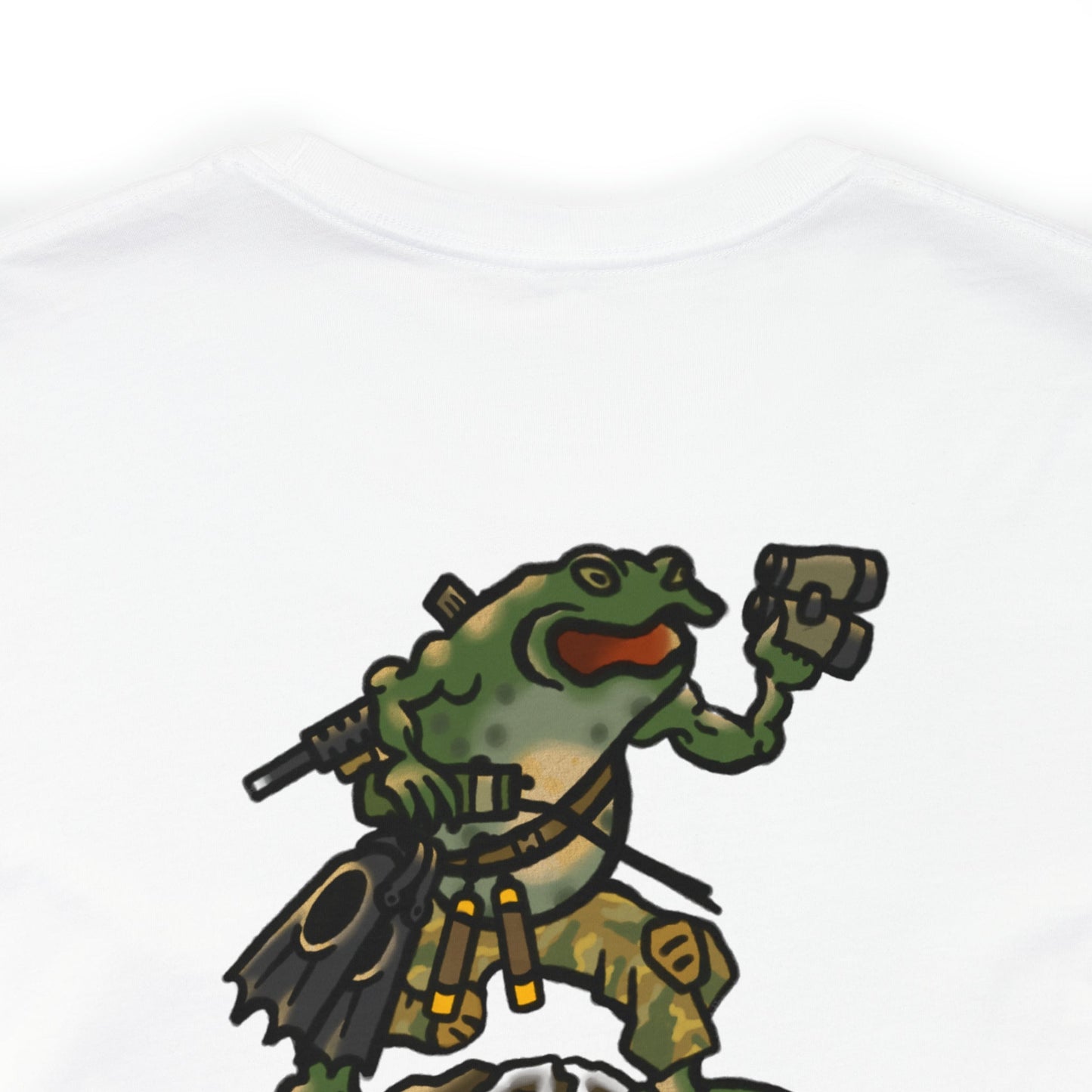 Flippers, Binoculars and Radio Frog - Back Print - Short Sleeve Tee