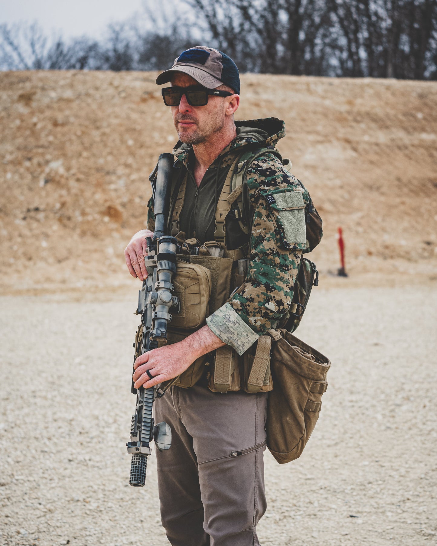 MARPAT Brown Chest Hooded Combat Shirt