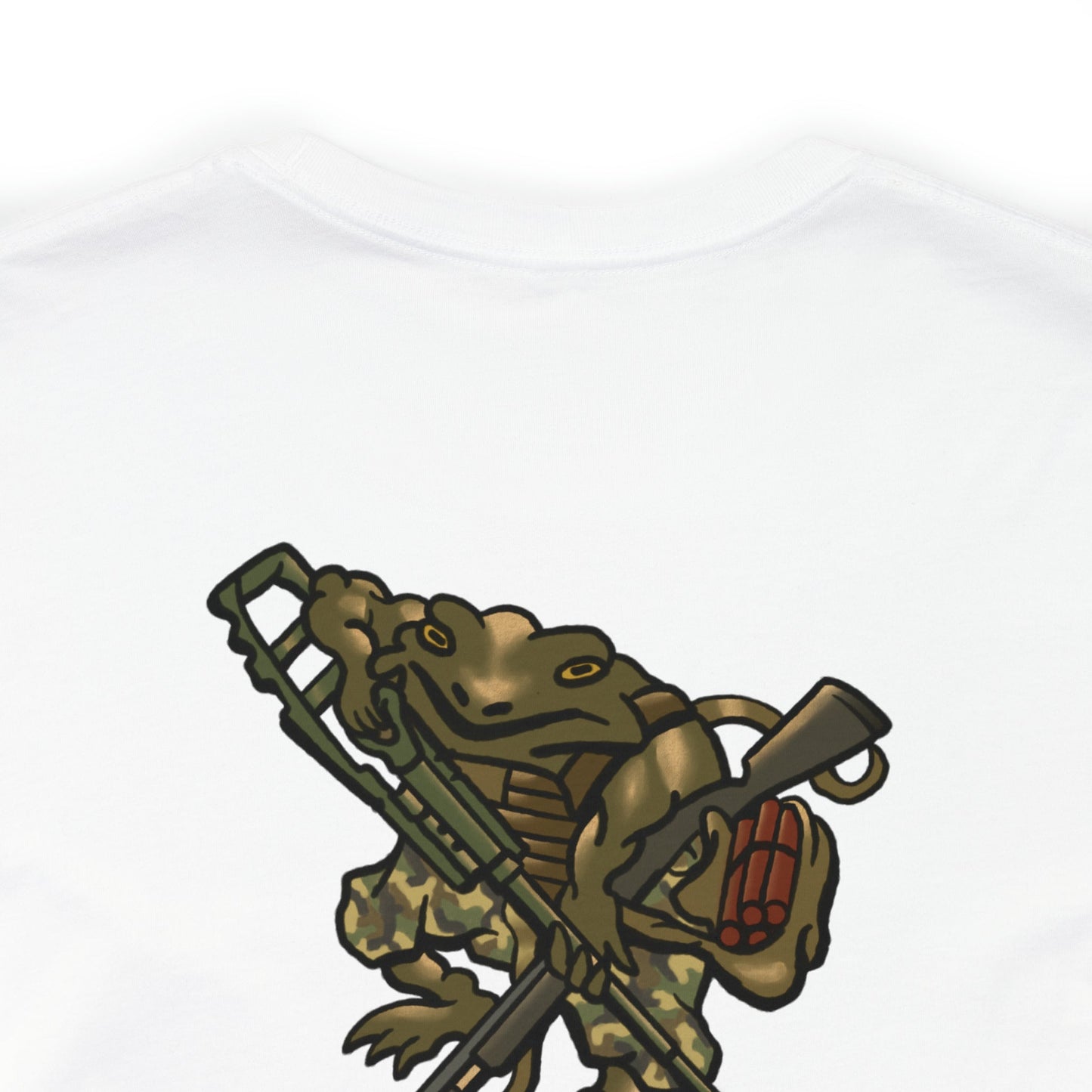Metal Detector Shotgun Engi Frog - Back Print - Short Sleeve Tee