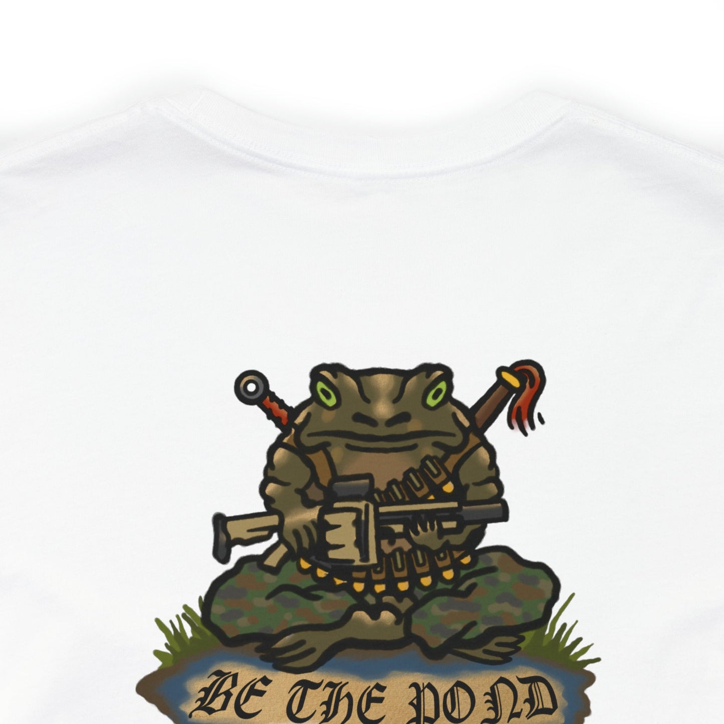 Be the Pond Frog with MK32 Grenade - Back Print - Short Sleeve Tee