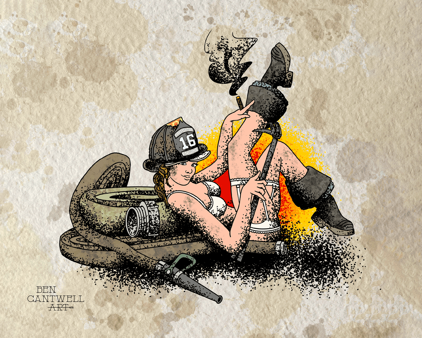 firefighter pin up