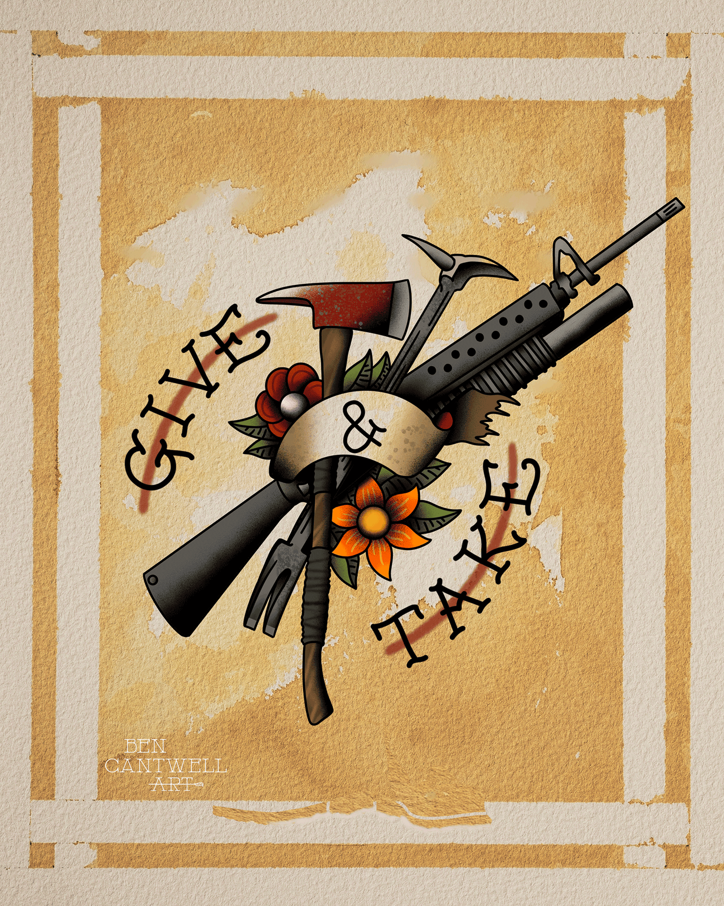 Give and take M16 with M203 grenade launcher