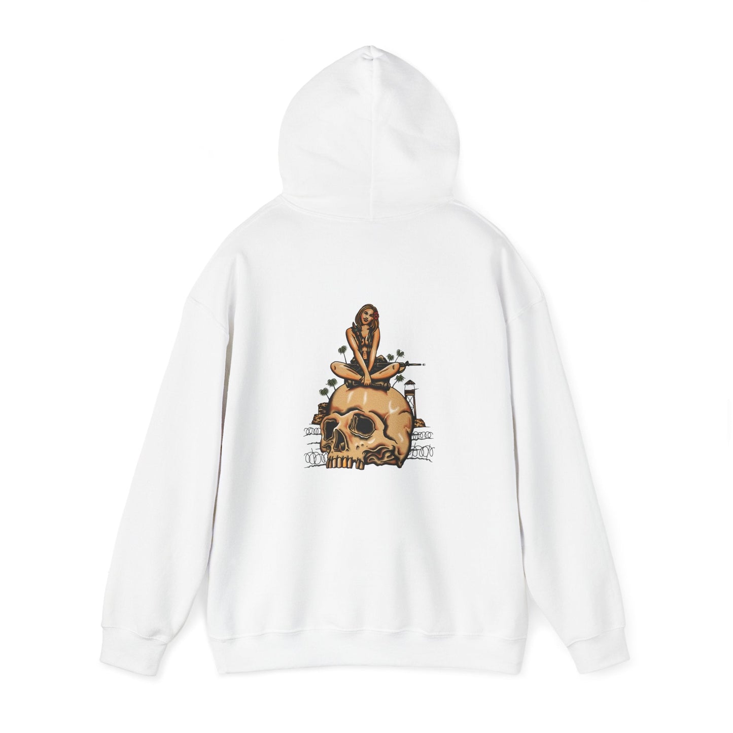 Infantry Vietnam Pin-Up On Skull - Hoodie