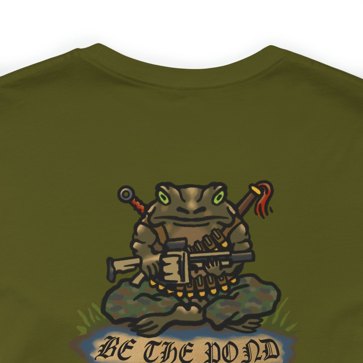 Be the Pond Frog with MK32 Grenade - Back Print - Short Sleeve Tee