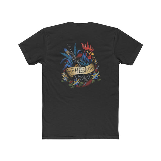 Blue Renegade Rooster - Crew Tee
