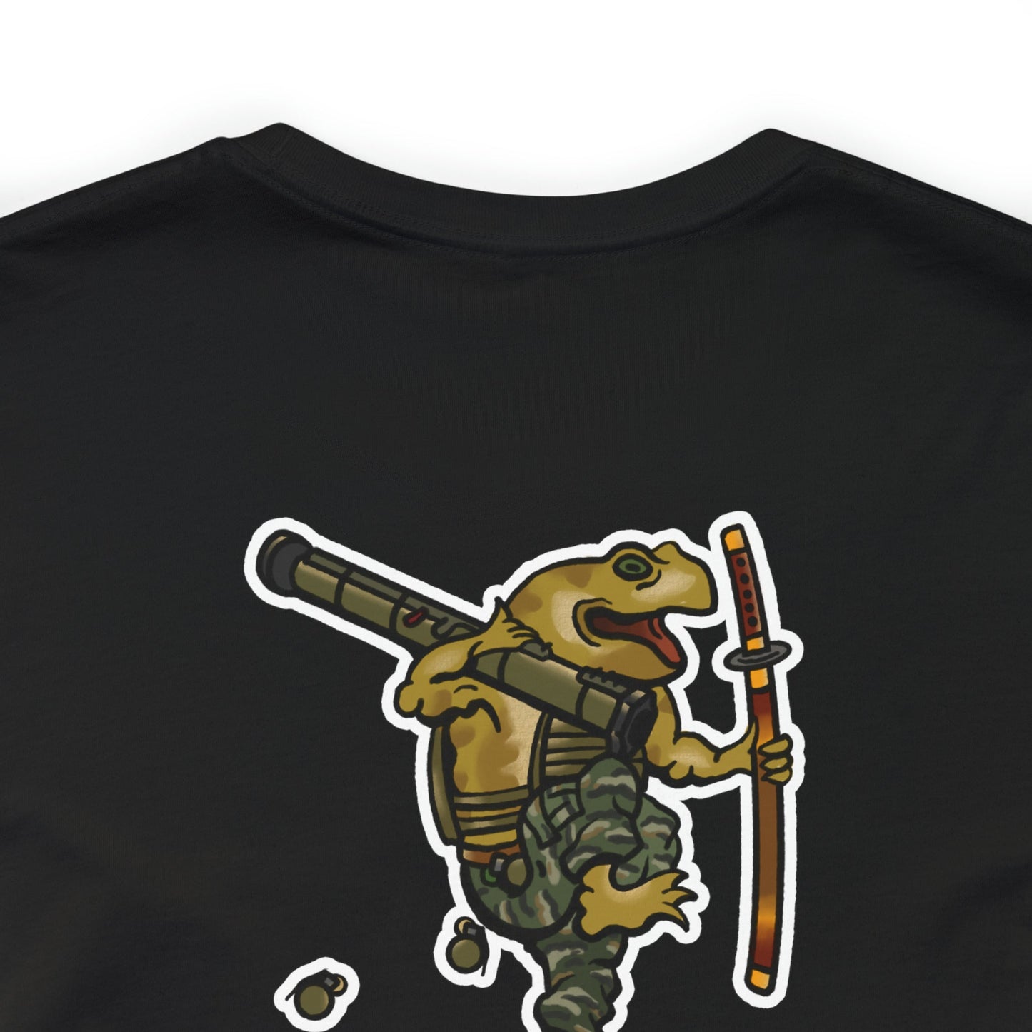 AT4 Rocket and Sword Frog - Back Print - Short Sleeve Tee