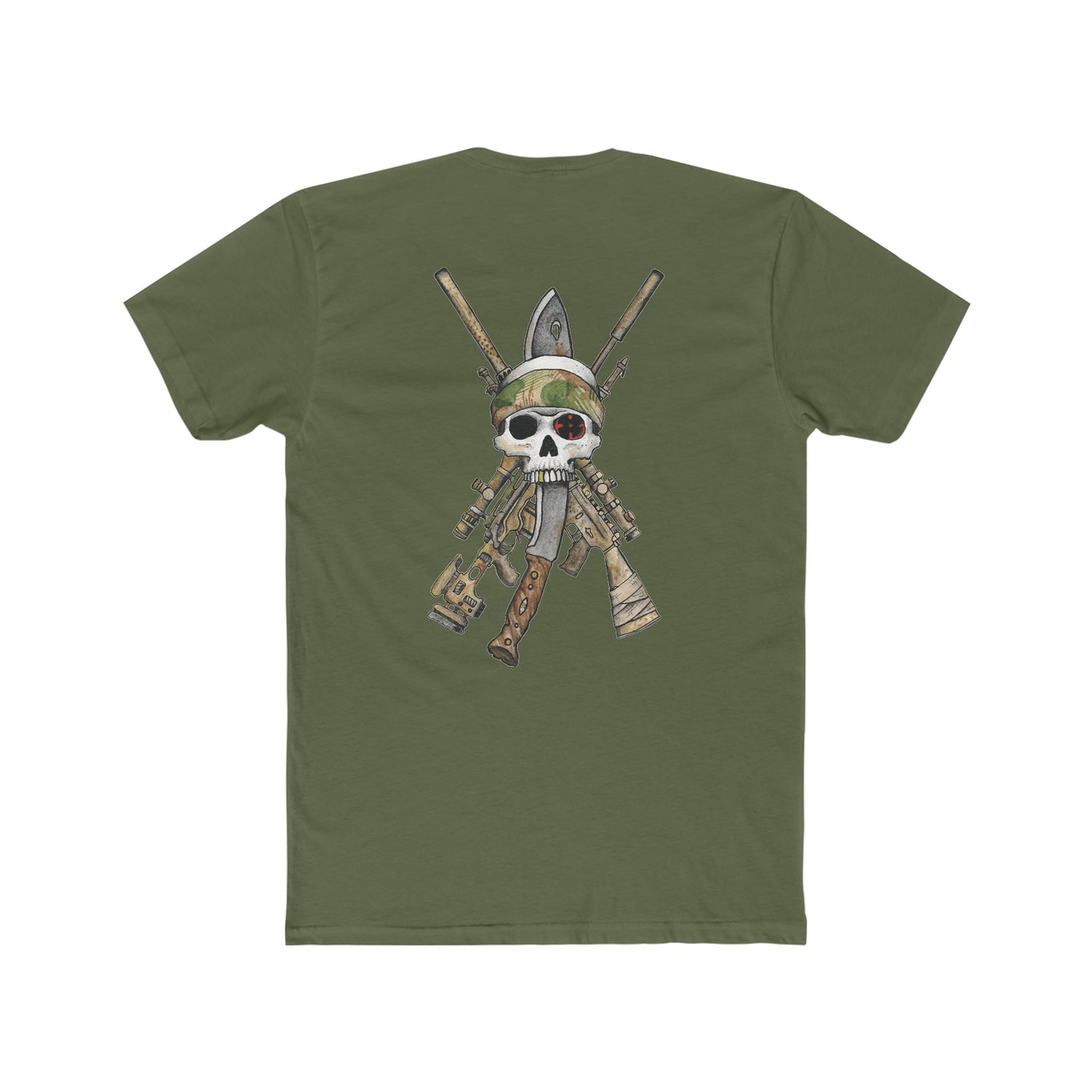Sniper Rifles, Kukri, and Skull - Crew Tee