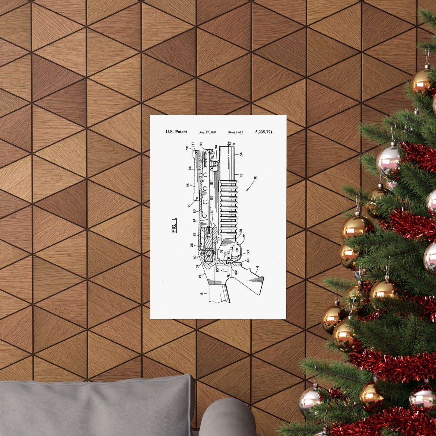 M203 Grenade Launcher Patent Drawing