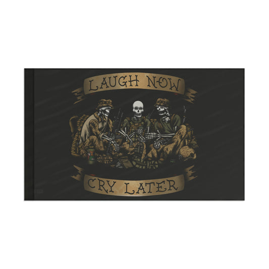 Laugh Now Cry Later Skeletons - Flag