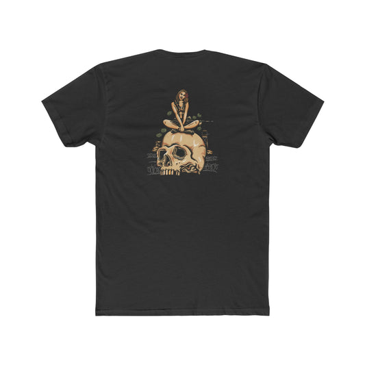 Infantry Vietnam Pin-Up On Skull - Crew Tee