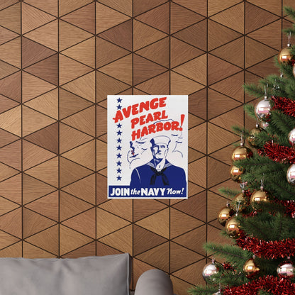 US NAVY - "Avenge Pearl Harbor!" WW2 Recruiting Poster