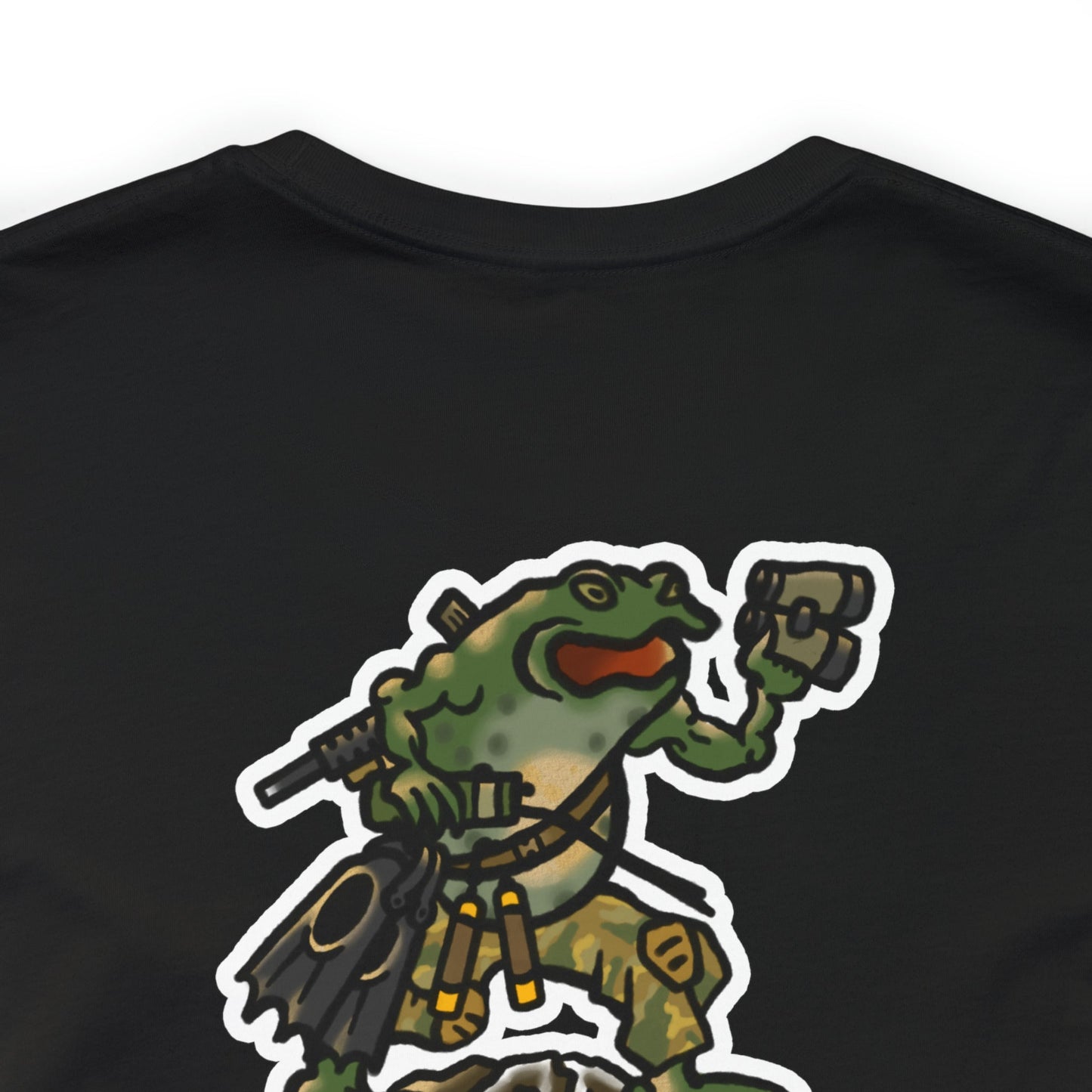 Flippers, Binoculars and Radio Frog - Back Print - Short Sleeve Tee