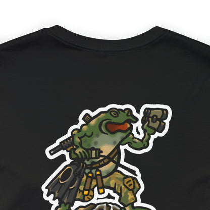 Flippers, Binoculars and Radio Frog - Back Print - Short Sleeve Tee