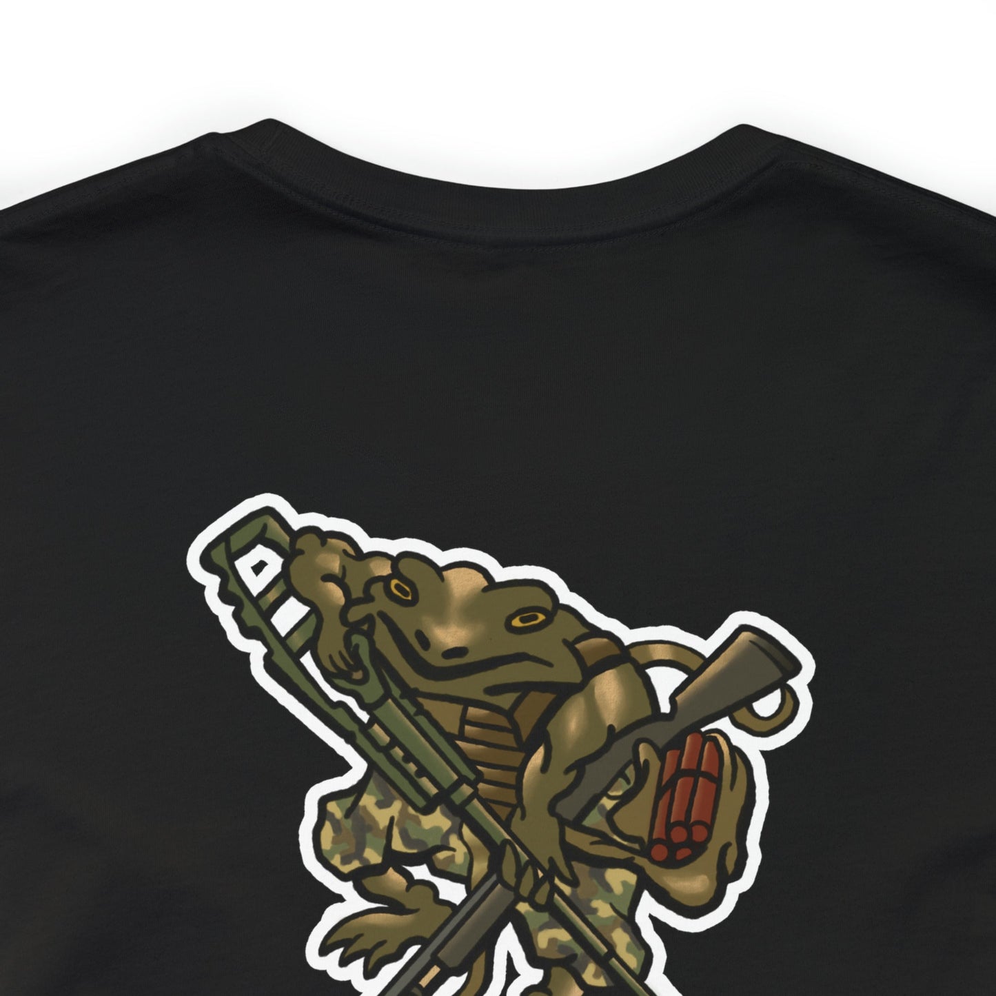 Metal Detector Shotgun Engi Frog - Back Print - Short Sleeve Tee