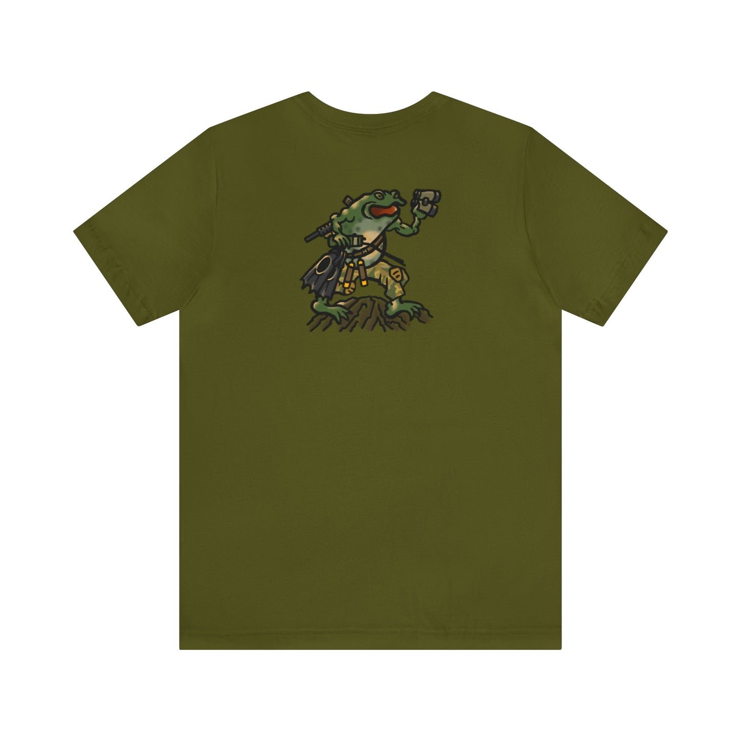 Flippers, Binoculars and Radio Frog - Back Print - Short Sleeve Tee