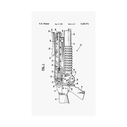 M203 Grenade Launcher Patent Drawing