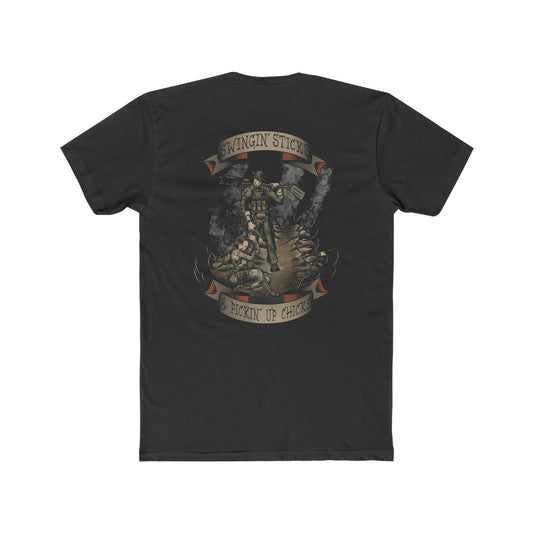 Swingin' Sticks and Pickin' Up Chicks - Crew Tee