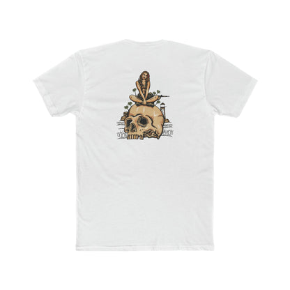 Infantry Vietnam Pin-Up On Skull - Crew Tee