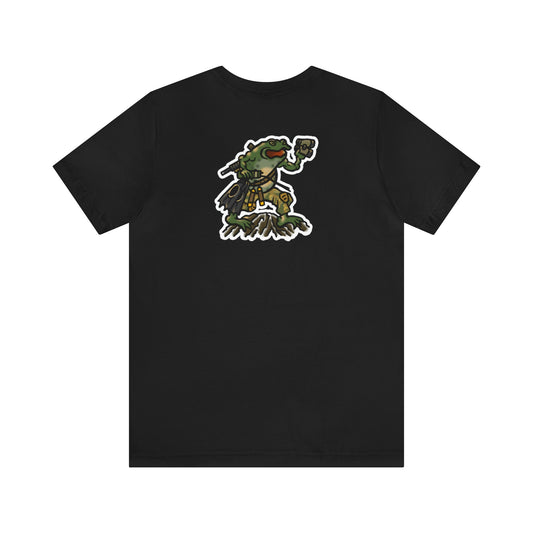 Flippers, Binoculars and Radio Frog - Back Print - Short Sleeve Tee