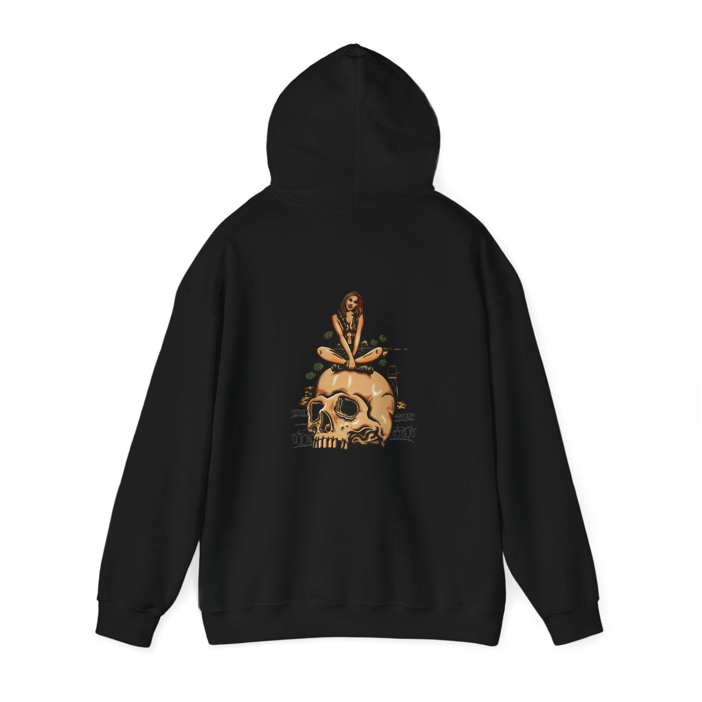 Infantry Vietnam Pin-Up On Skull - Hoodie