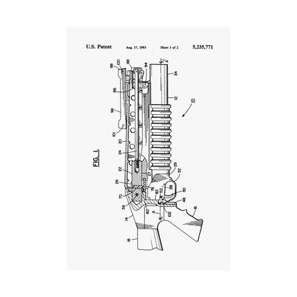 M203 Grenade Launcher Patent Drawing