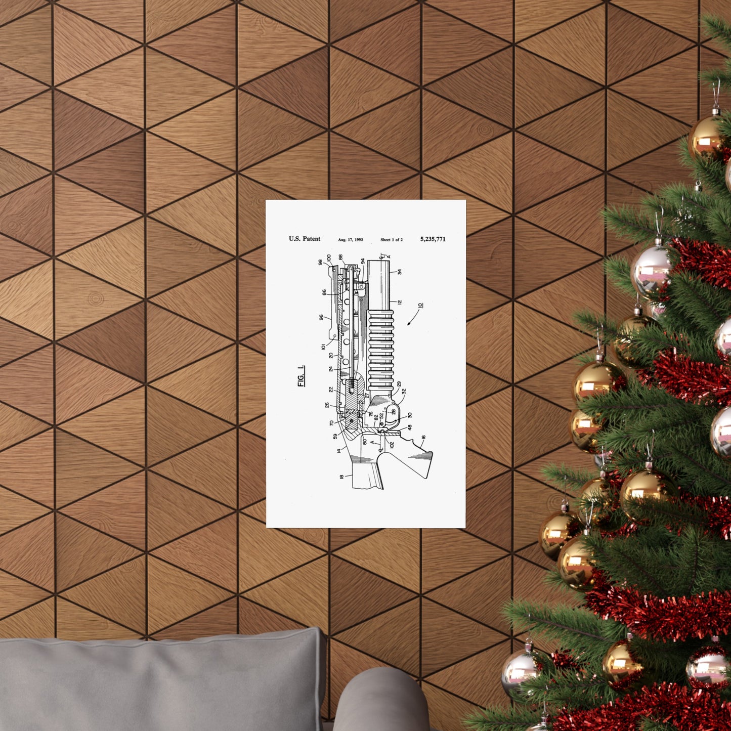 M203 Grenade Launcher Patent Drawing