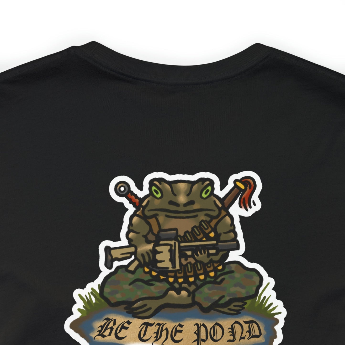 Be the Pond Frog with MK32 Grenade - Back Print - Short Sleeve Tee