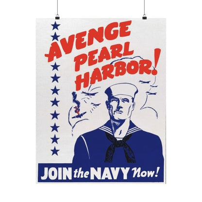 US NAVY - "Avenge Pearl Harbor!" WW2 Recruiting Poster