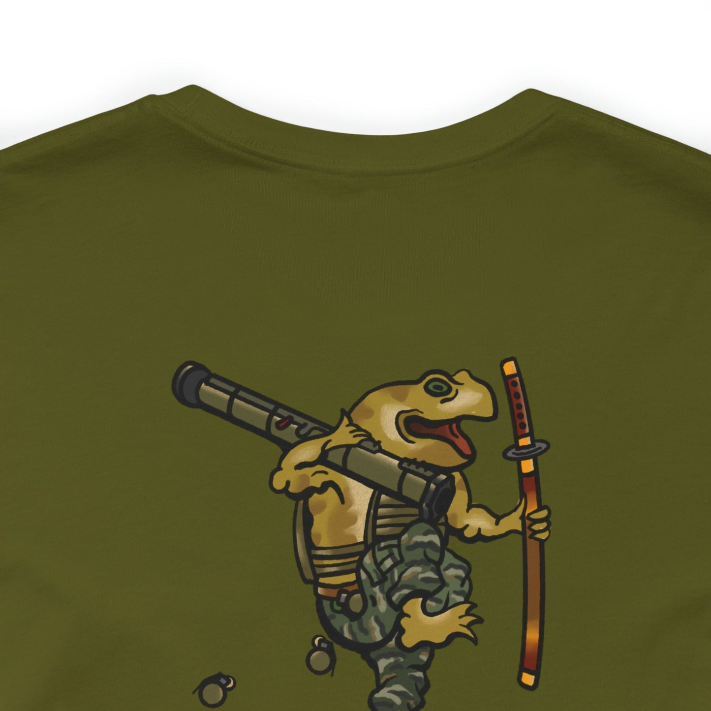 AT4 Rocket and Sword Frog - Back Print - Short Sleeve Tee