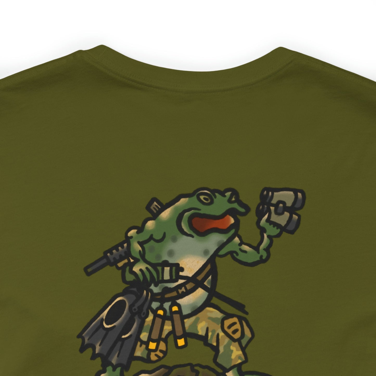 Flippers, Binoculars and Radio Frog - Back Print - Short Sleeve Tee