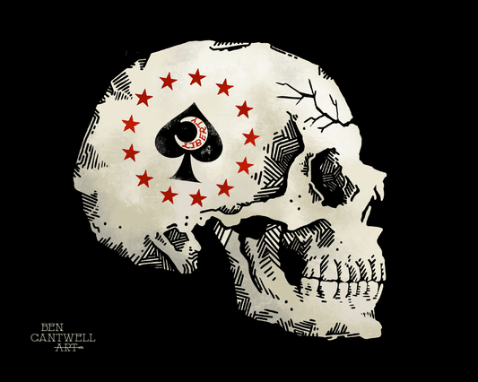 Liberty Skull With Black Heart Syndicate