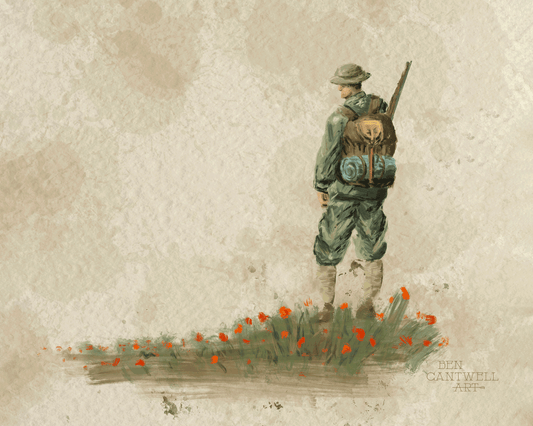 ww1 soldier in poppies