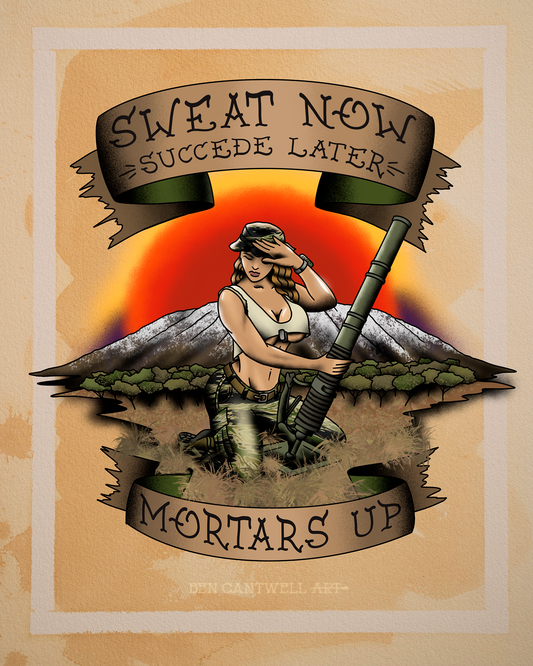Sweat Now, Succeed Later Mortar Pin Up