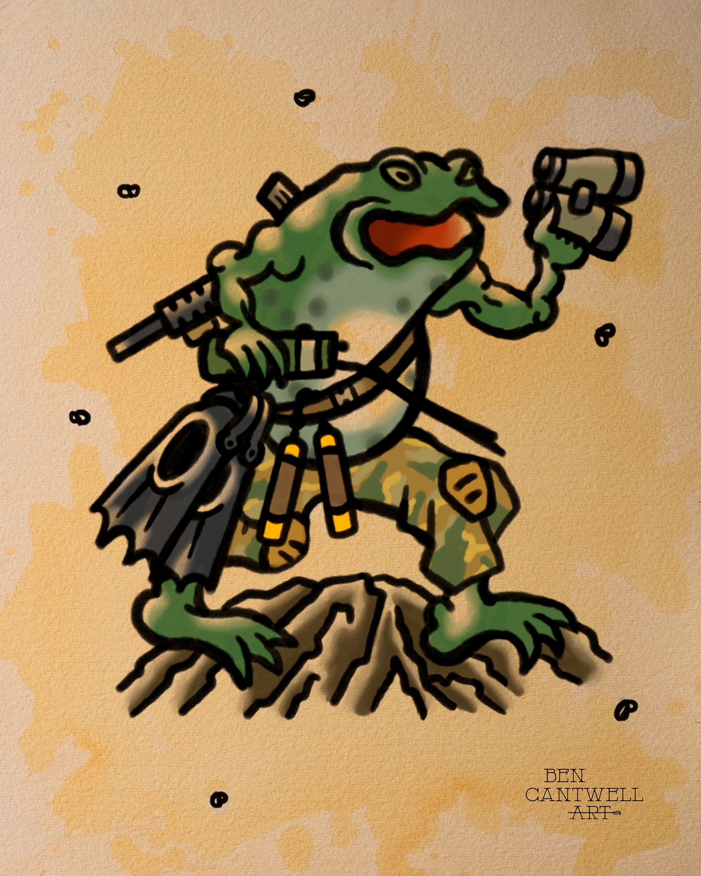 Flippers, Binoculars and Radio Frog