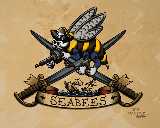 SeaBees Bee with crossed swords