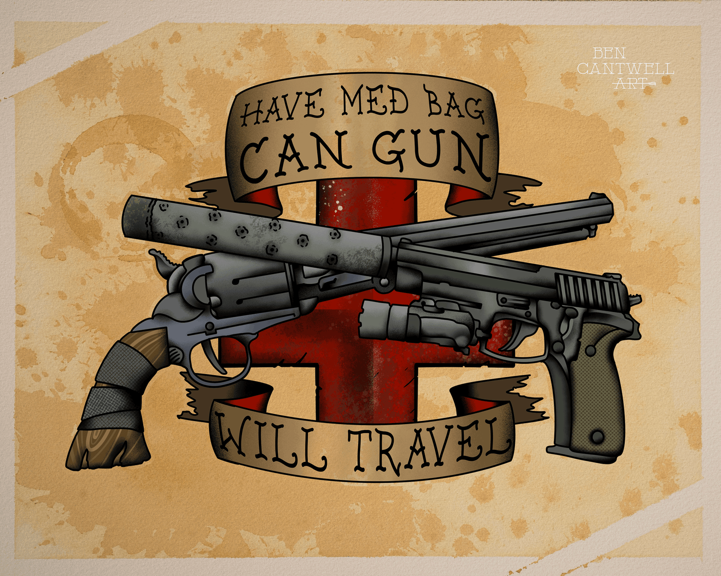 Have med bag, can gun, will travel