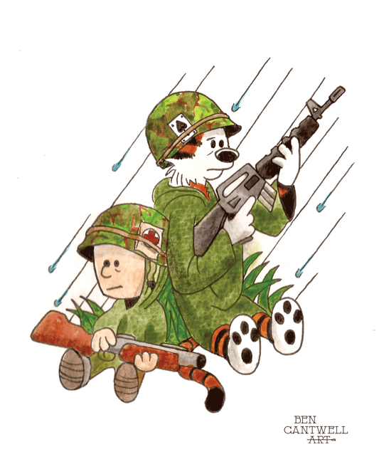 Calvin N' Hobbes In The Rain