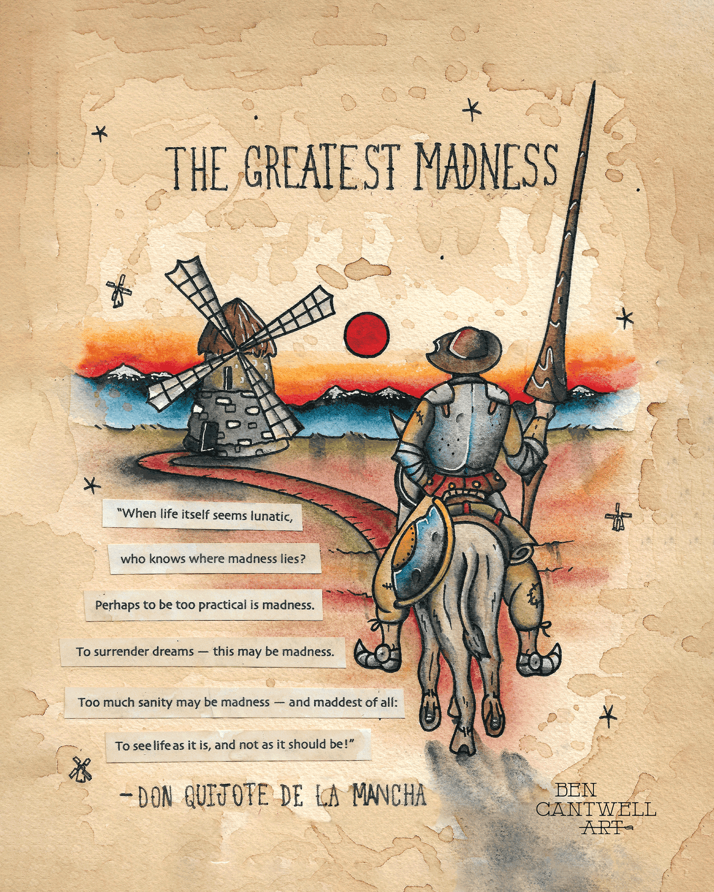Don Quixote, The Greatest Madness (With Quote)
