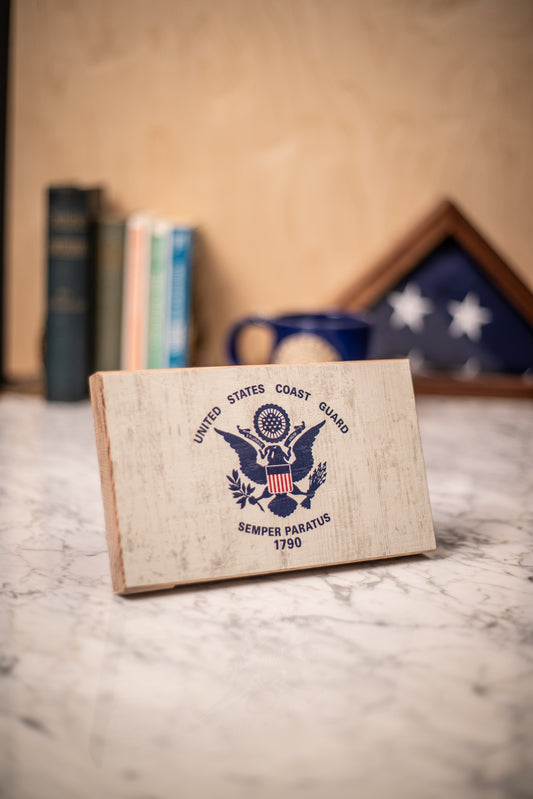 Collective - Coast Guard Wooden Desk Flag