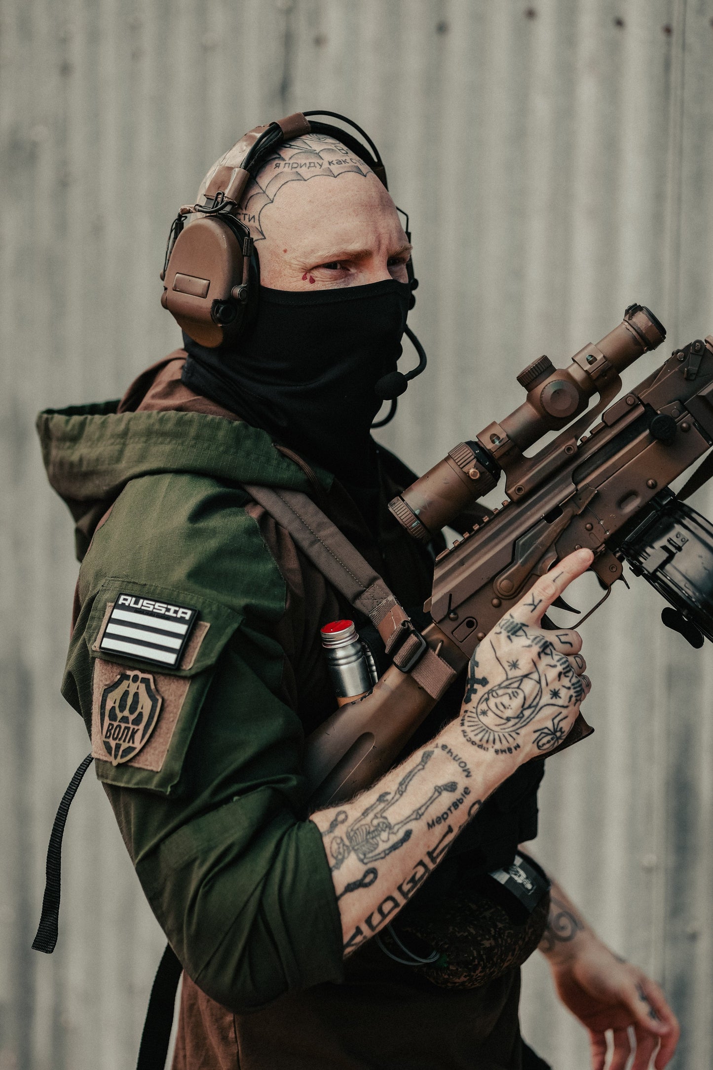 Olive Drab Green Hooded Combat Shirt