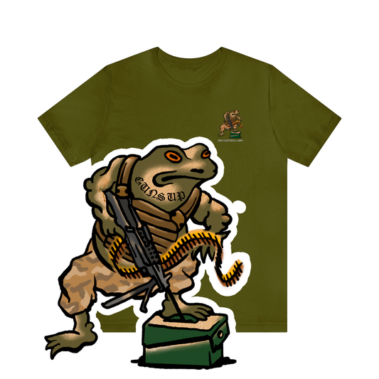M249 SAW Frog - Front Print - Short Sleeve Tee