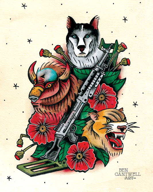 Machine Gun and Animals