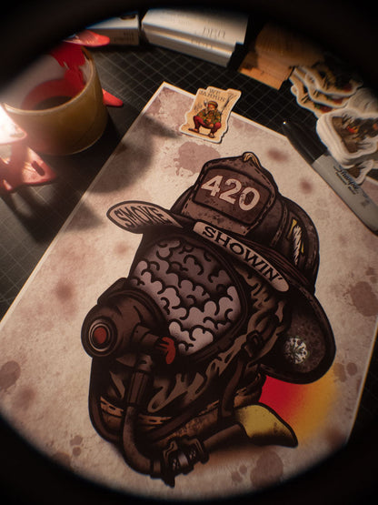 Smoke Showing Firefighter