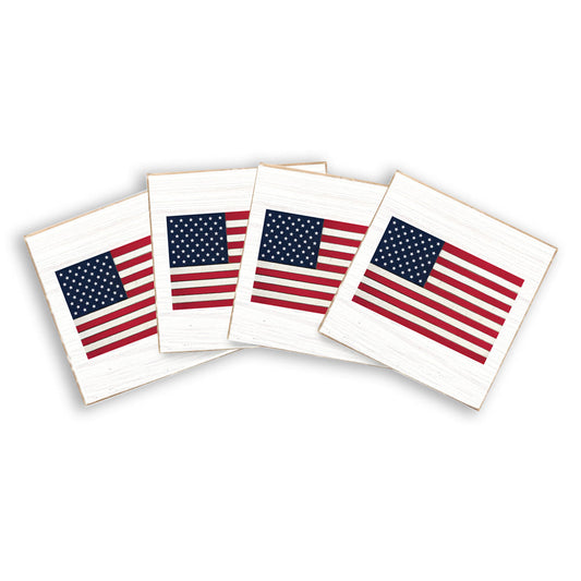 Collective - American Flag Coaster Set