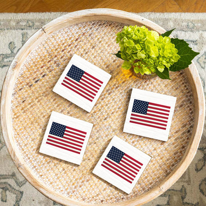 Collective - American Flag Coaster Set