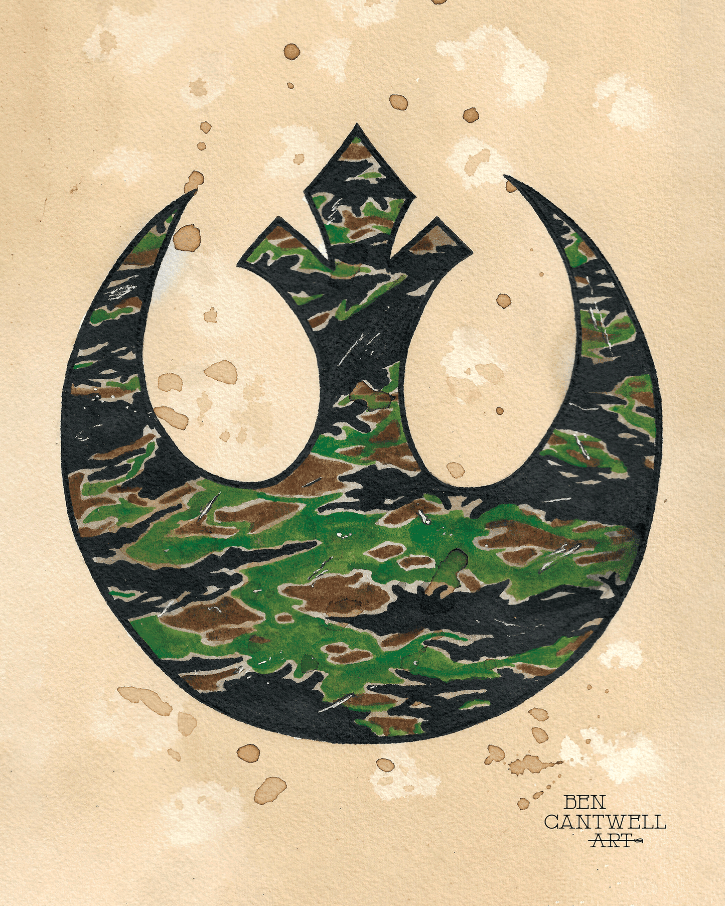 Tiger Stripe Rebel Emblem