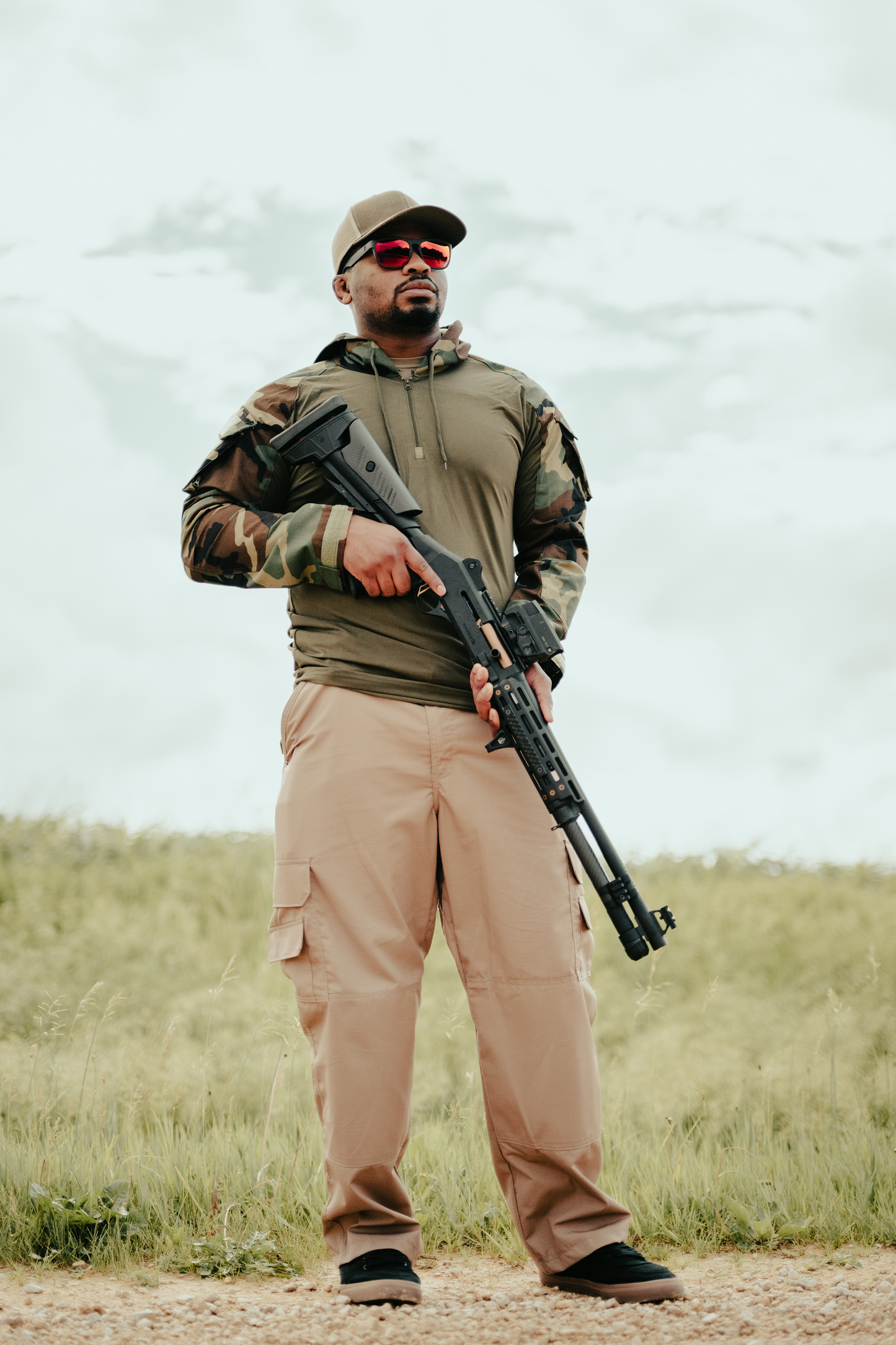 M81 Woodland Green Hooded Combat Shirt