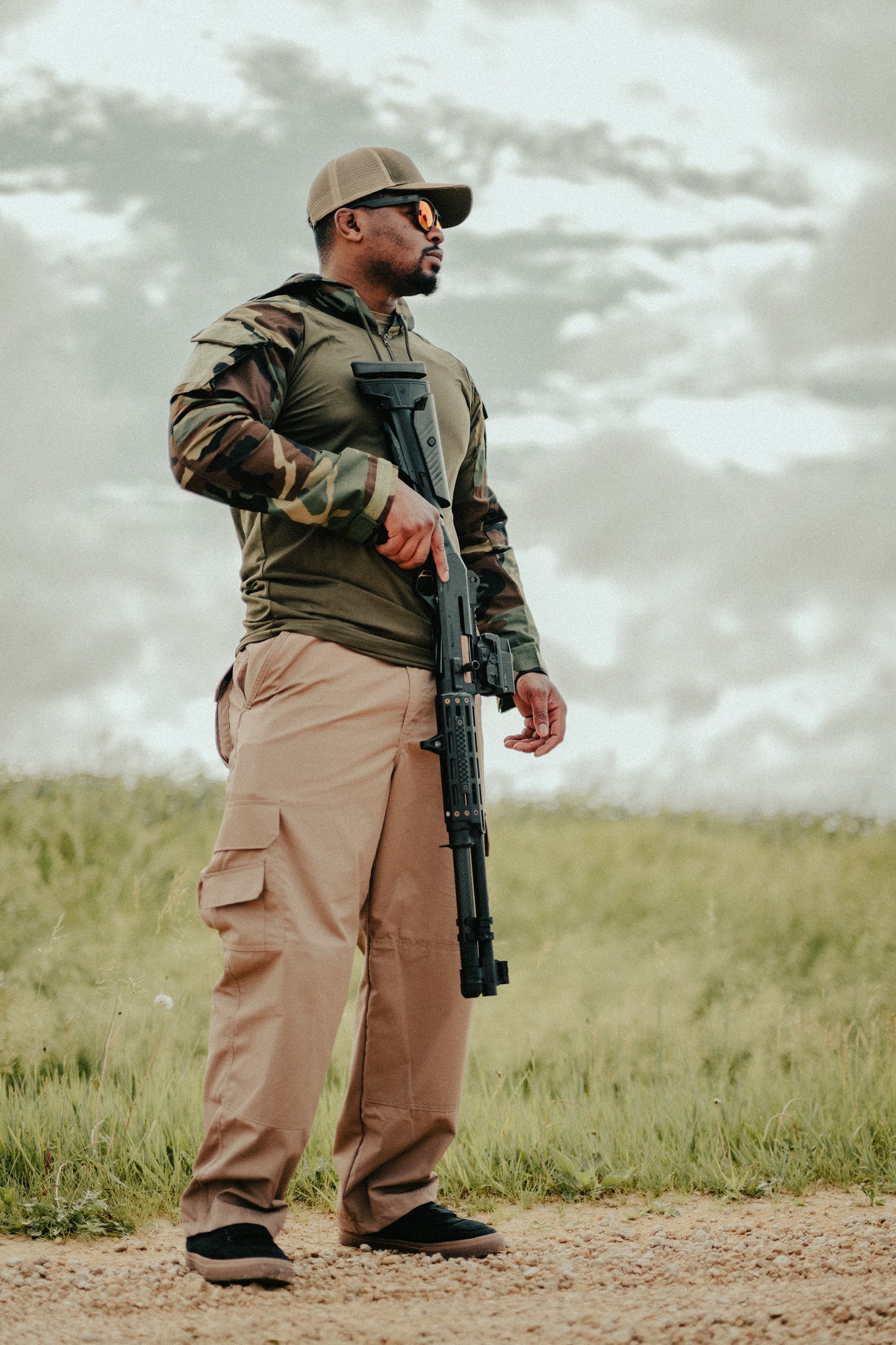 M81 Woodland Green Hooded Combat Shirt