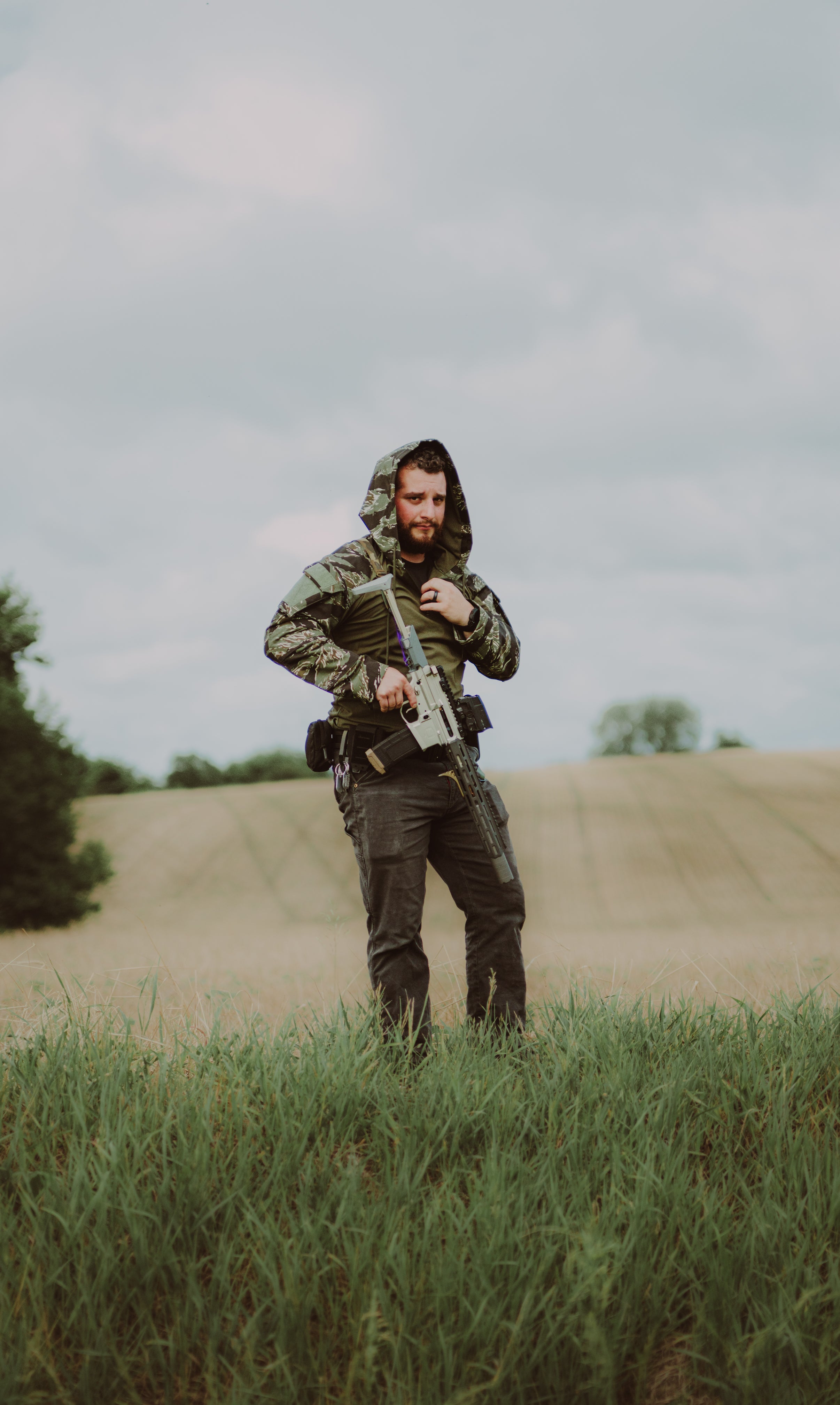 Tiger Stripe OD Hooded Combat Shirt – Catastrophic Industries